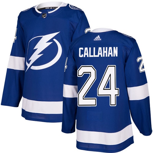Adidas Lightning #24 Ryan Callahan Blue Home Authentic Stitched NHL Jersey - Click Image to Close